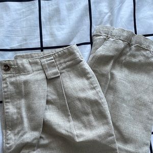 size 6 ✨ beige trousers, super comfy, high wasted, tailored bottom